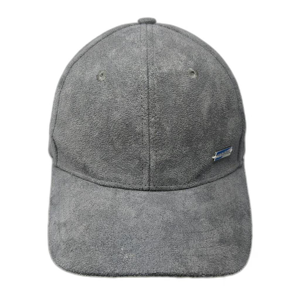 Brimmz Baseball Cap Gray One Size Faux Suede Slideback Adjustable Minimalist Hat